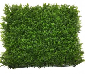Green Leaf Artificial Grass Wall Tiles for Vertical Garden 50 cm X 50 cm (2.78 Sq.ft) (3300 - V) (Pack of 3)